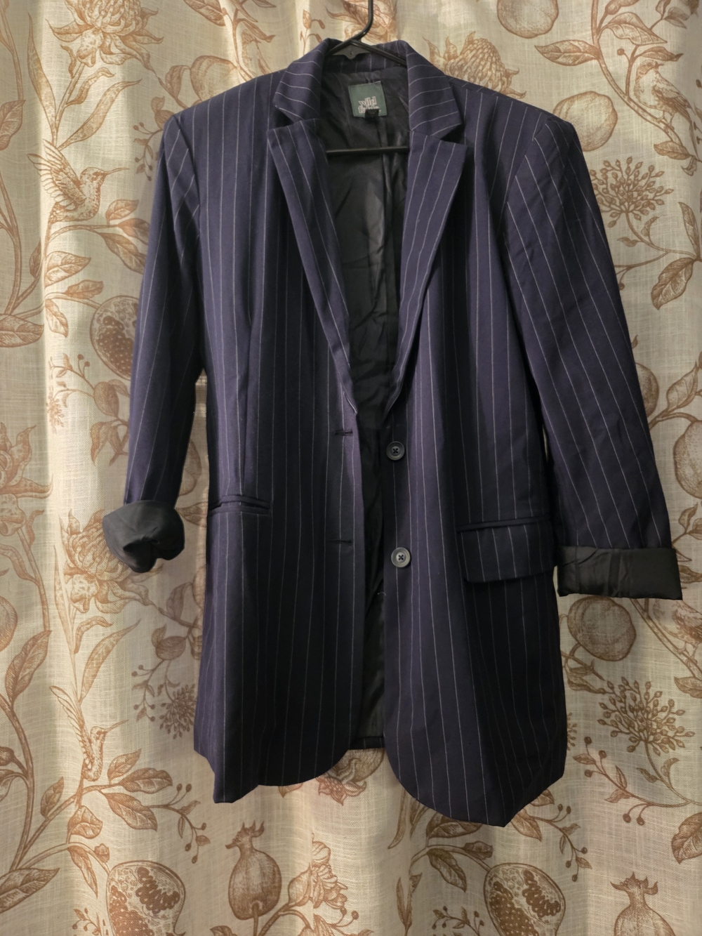 Classic Women's Navy Pinstripe Blazer